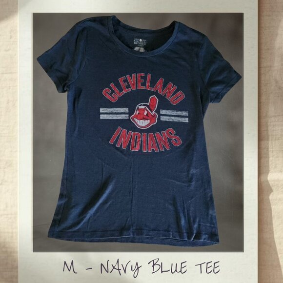 Cleveland Indians Chief Wahoo Navy Tee | MLB | Size M - Picture 1 of 4